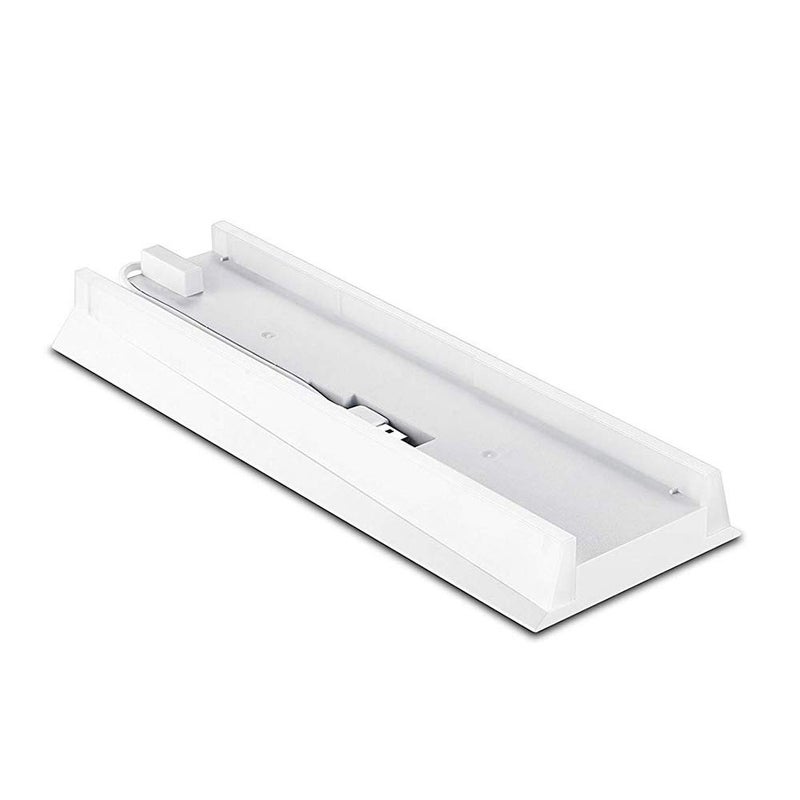 KlsyChry Vertical Stand for PS4 White, Blue Light Base Led Bracket Mount Holder Stand for PS4 PlayStation 4 Console with 3 USB Hub Ports -White - Image 4